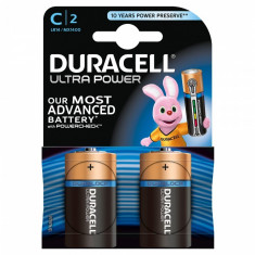 Set 2 baterii Duracell Ultra power, tip C foto