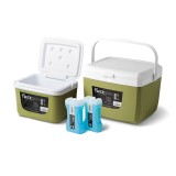 Set cutii frigorifice Delphin TwiceBOX 2in1 ( 13 + 5 L ) + 4 racitoare 400 ml.