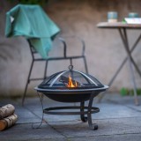 RedFire Vatră de foc Atlanta negru 51 cm oțel 85014