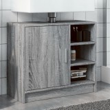 vidaXL Dulap de chiuvetă, gri sonoma, 63x29x55 cm, lemn prelucrat