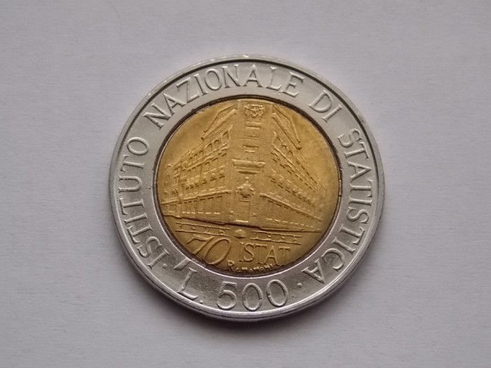 500 LIRE ITALIA 1996 COMEMORATIVA-INSTITUTUL NATIONAL DE STATISTICA