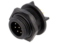 Conector circular soclu tată 8 pini 125V IP68 BULGIN Buccaneer 400