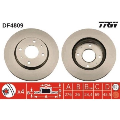 Set disc frana Mitsubishi Galant 8 (Ea) 09.96-10.04, Galant 8 Estate (Ea Ec) 09.96-10.03, Lancer 7 (Cs A Ct A) 01.00-12.13, Lancer 7 Estate (Cs W Ct foto