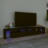 Gossi comoda tv cu lumini led, negru, 230x36,5x40 cm