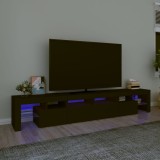 VidaXL Comodă TV cu lumini LED, negru, 230x36,5x40 cm