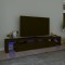 Gossi comoda tv cu lumini led, negru, 230x36,5x40 cm