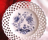 FARFURIE DECORATIVA PORTELAN PERFORAT ARZBERG BAVARIA 24.5 CM