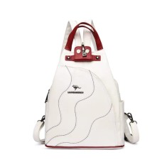 Rucsac dama, Viella GT3593, Crem/Rosu