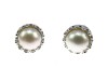 Cercei Argint 925 Coroana cu Perle Cultura Albe 8mm, 11mm, 3.91g