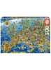 Educa 500 Pcs Crazy European Map Puzzle (80-17962)