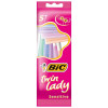 Set 5 Aparate De Ras Bic Twin Lady Cu 2 Lame, Lame Inoxidabile, Lame Pentru Ras, Lame De Ras Pentru Femei, Set Lame De Ras, Lame De Epilat Femei, Apar