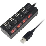 Hub USB 4-porturi 2.0 cu buton ON/OFF, Logilink