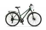 Bicicleta Trekking CARPAT C28282C, Schimbator Shimano Tourney 24 viteze, Cadru Aluminiu, Roti 28 inch, Frane Mecanice Disc (Verde/Gri)