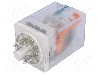 Releu electromagnetic, 110V DC, 20A, DPDT, serie R15, RELPOL - R15-2012-23-1110-WT