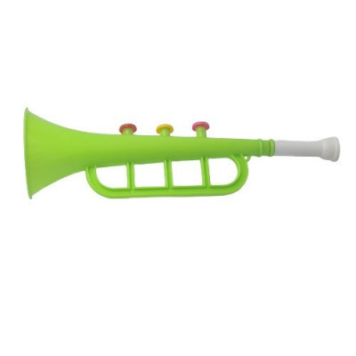Jucarie trompeta, zgomot de trompeta, verde, 30 x 10 cm, Dalimag foto
