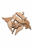 Figurina aripa ingeras din lemn pentru activitati crafts,20 bucati set