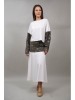 Bluza Crop Dama Broderii Quaintara Bumbac Elastan Talie Unica M-L Kaki/Bej Casual Chic