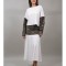 BLUZA CROP CU BRODERII COMBINATA QUAINTARA TALIE UNICA Kaki
