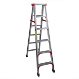 Scara dubla din aluminiu, 2x6 trepte, pliabila, maxim 150kg / ZTS 8190