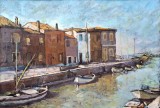 George CATARGI (1893-1962)-Canal veneţian, pictură &icirc;n ulei