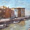 George CATARGI (1893-1962)-Canal veneţian, pictură &icirc;n ulei