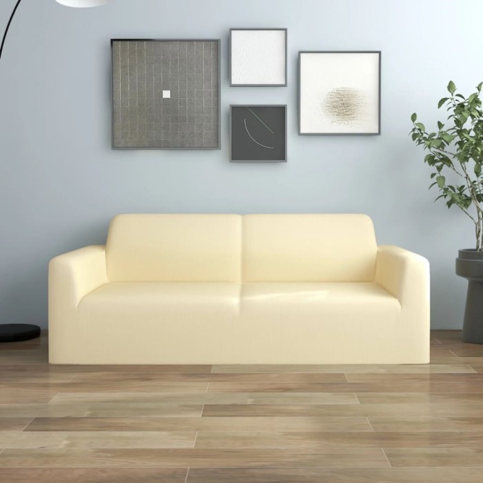 Gossi husa elastica pentru canapea cu 2 locuri poliester jersey crem