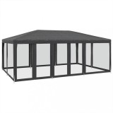 Cumpara ieftin Cort de petrecere cu 10 pereti din plasa, antracit, 6x4 m, HDPE
