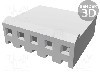 Conector pas semnal, 5 pini, pas pini 3.96mm, mama, TE Connectivity - 640250-5