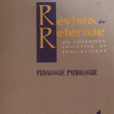 Revista de referate din literatura sovietica de specialitate Pedagogie 1959