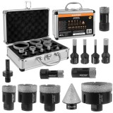 Set 13 carote diamantate Bigstren pentru gresie, granit si beton