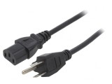 Cablu de Alimentare Negru 1m 3x18AWG IEC C13 la NEMA 5-15