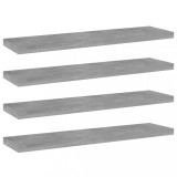 Placi biblioteca, gri beton, 4 buc, 40 x 10 x 1,5 cm, PAL GartenMobel Dekor, vidaXL