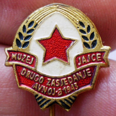 I.957 INSIGNA JUGOSLAVIA YUGOSLAVIA STICKPIN MUZEJ JAJCE h17mm