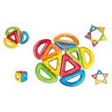 Set inteligent de constructie magnetic cu 10 piese colorate, joc educativ si creativ, numeroase posibilitati de construit, baieti si fete, +3 ani, Nip