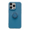 Husa protectie flippy compatibila cu samsung a72 liquid silicone ring cu suport rotativ albastru