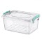 Cutie Depozitare Plastic, Capacitate 3L, Transparentă, Manere Verzi