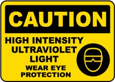 Caution Ultraviolet Light Sign foto