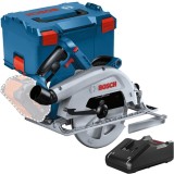 Bosch GKS 18V-68 + GAL 18V-40 - Fierastrau circular fara acumulatori Li-Ion 18 V - Ah 190x30 mm valiza speciala accesorii + Incarcator acumulatori