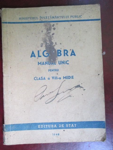 Algebra. Manual unic pentru clasa a 8a medie