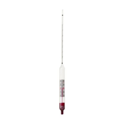 Alkoholmessger&amp;auml;t, Alkoholmeter, Alkoholspindel f&amp;uuml;r Wein, mit Thermometer foto