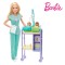 Set Papusa Barbie, Medic Pediatru, Verde, Accesorii Incluse, Mattel