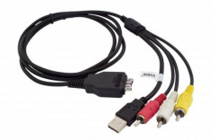 Usb / av-kabel pentru sony cybershot wie vmc-md2, , foto