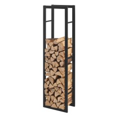 Suport lemne de foc Taby 40 x 25 x 150 cm otel negru [en.casa] HausGarden Leisure