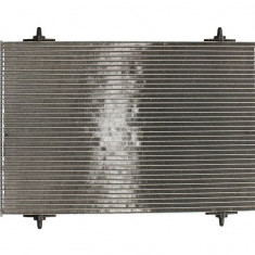 Condensator climatizare Peugeot 407, 2004-2011, Citroen C5 (RD/TD), 2008-, motor 1.6 HDI, 80 kw diesel, full aluminiu brazat, 570(525)x375x16 mm, cu