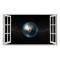 Autocolant decorativ, Fereastra, Planete, Multicolor, 83 cm, 128ST