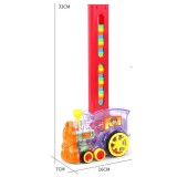 Set Trenulet de Jucarie cu Domino, Electric cu Lumini si Sunete, Multicolor, 16x7x33cm, Oem