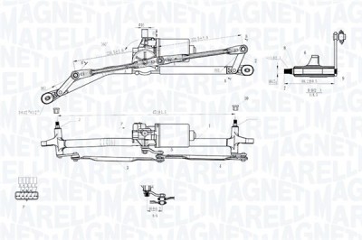 MAGNETI MARELLI 064012005011 Sistem stergator parbriz foto