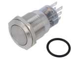 Comutator acţionat prin apăsare ONPOW, IP65, oțel inoxidabil, 16mm