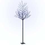 Pom Craciun, 600 LED-uri lumina albastra, flori de cires 300 cm