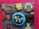 INSIGNE VINTAGE , 35 lei bucata, interesante . pentru decorare genti , sepci , tricouri .